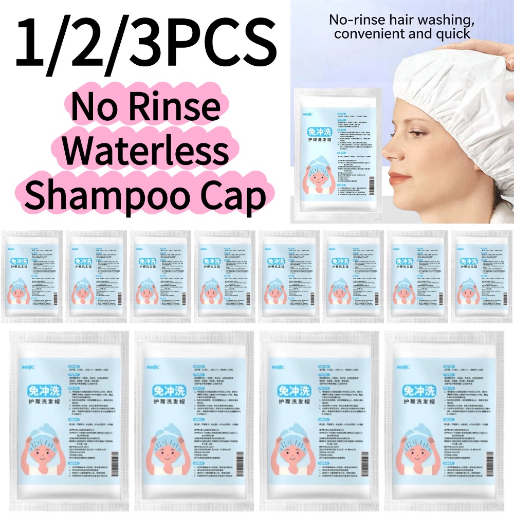 Hair Care Products - Einweg-Wasserloses Shampoo-Set ohne Ausspülen, mikrowellengeeignete Haarwaschkappe