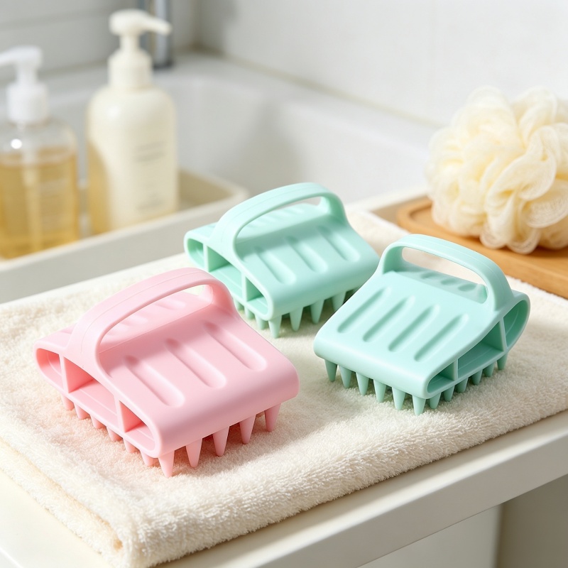 Hair Care Products - Silikon-Kopfhaut-Massagebürste Weiche Haarwaschbürste Duschkopfmassagegerät Haarpflege-Tool