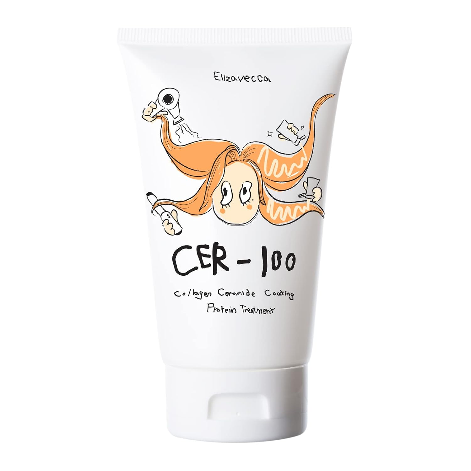 Hair Care Korean Products - CER-100 Elizavecca Kollagen-Ceramid-Haarprotein-Behandlung, Tiefenpflege, Anti-Frizz-Haarmaske für