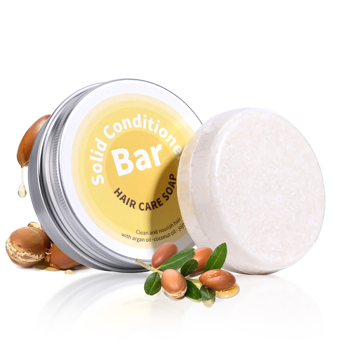 Hair Care Products - Ätherisches Pflanzenöl, Haarspülungsseife, reich an Arganöl,
